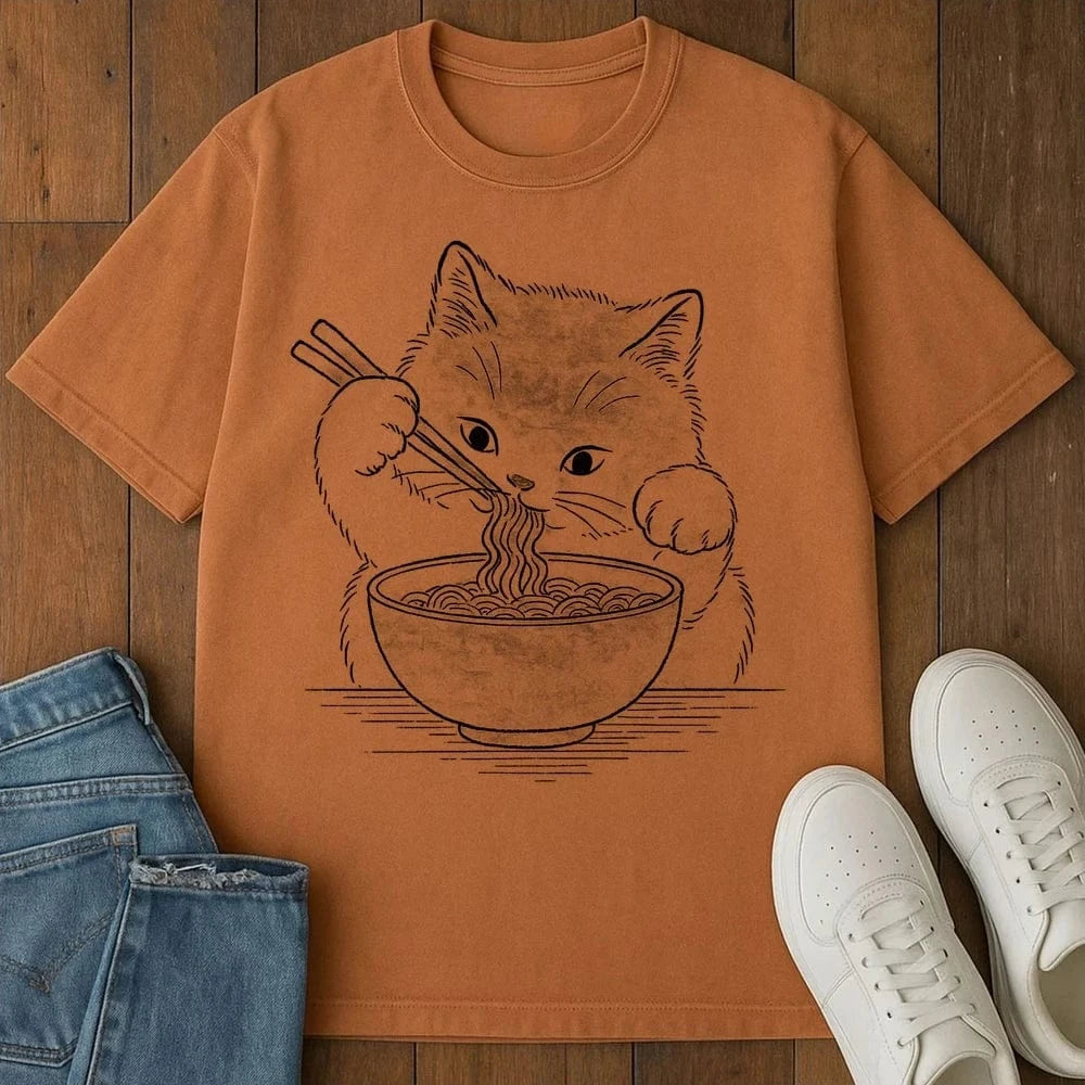 Ramen Meow T-Shirt Yam / S 15180995854221271648 T-Shirt