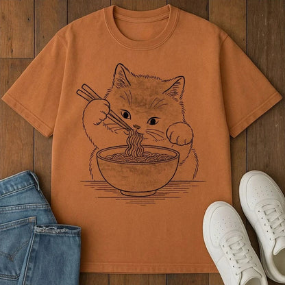 Ramen Meow T-Shirt Yam / S 15180995854221271648 T-Shirt