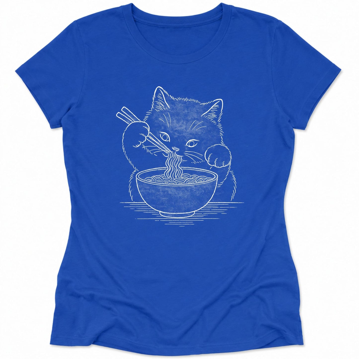 Ramen Meow Womens Tee True Royal / S 27338220633627878338 T-Shirt