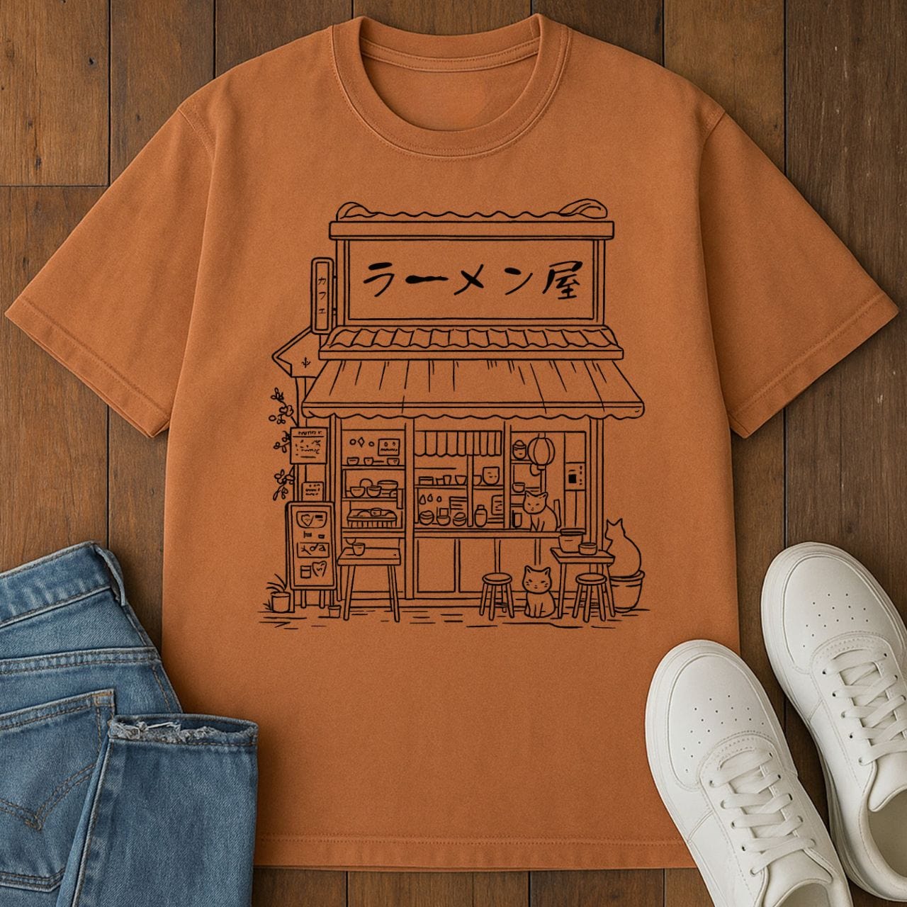 Ramen Shop T-Shirt  – Softest Cat Tee on Earth Yam / S 60218523272132449329 T-Shirt
