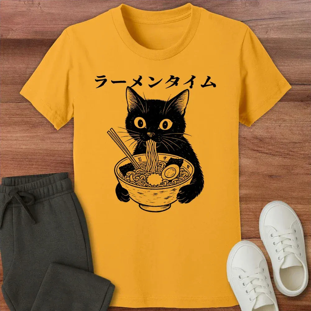 Ramen Time Kids Tee Gold / S 21350445914971376696 Kids clothes