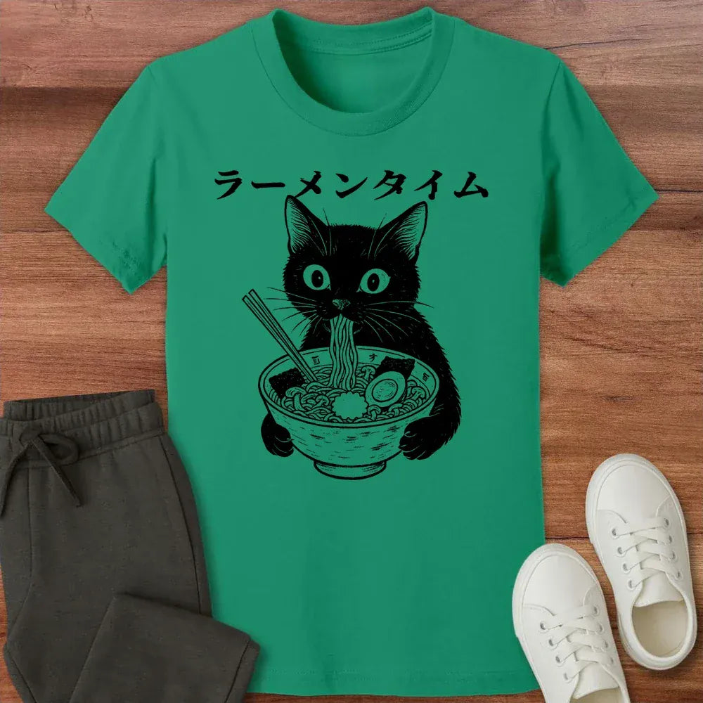 Ramen Time Kids Tee Kelly / S 96145846700564888775 Kids clothes