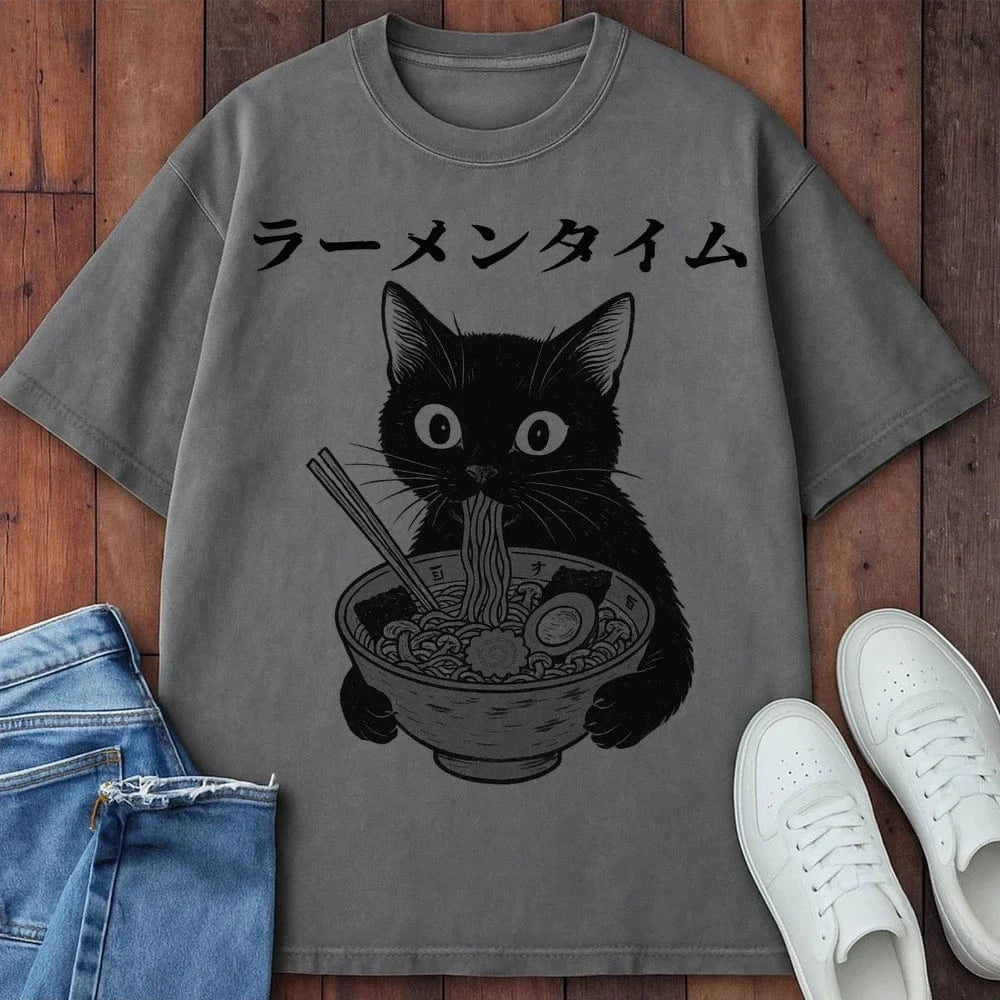 Ramen Time T-Shirt Grey / S 15302244999794629700 T-Shirt