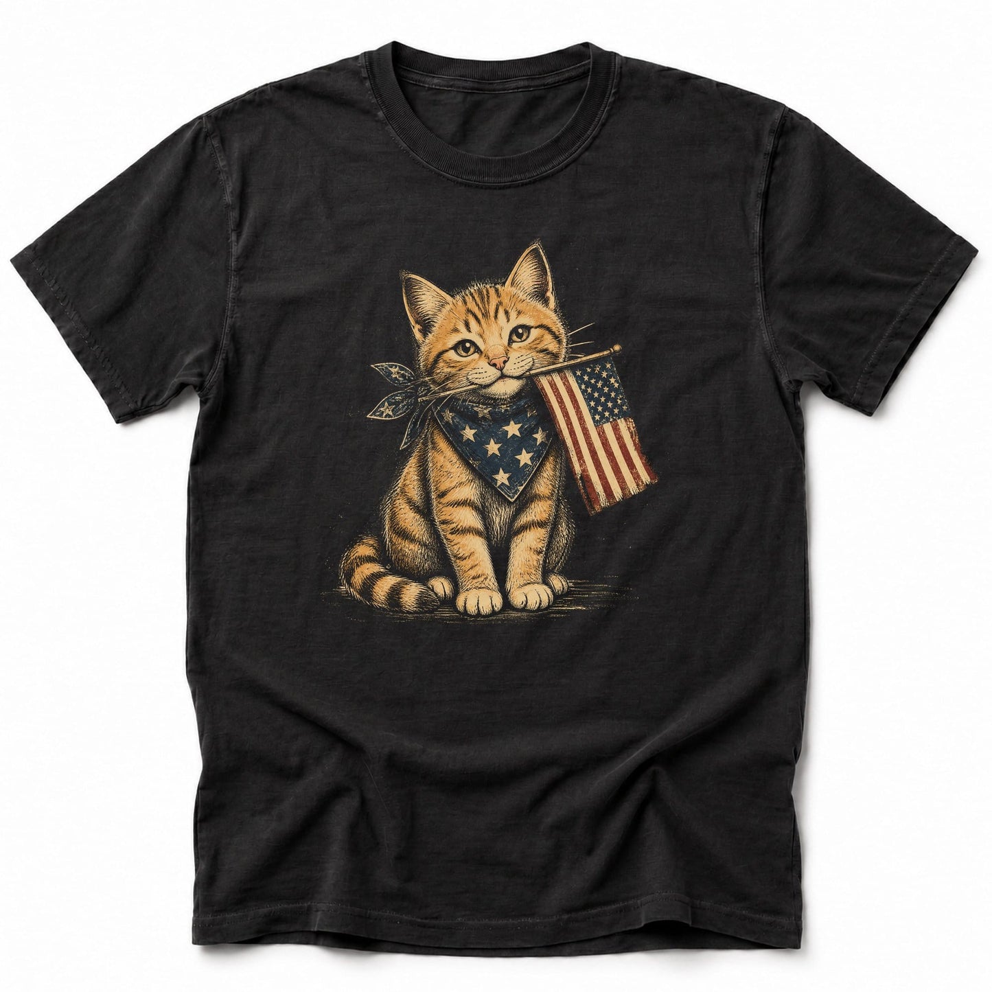 Red, White & Mew T-Shirt Black / S 21234885078207503552 T-Shirt