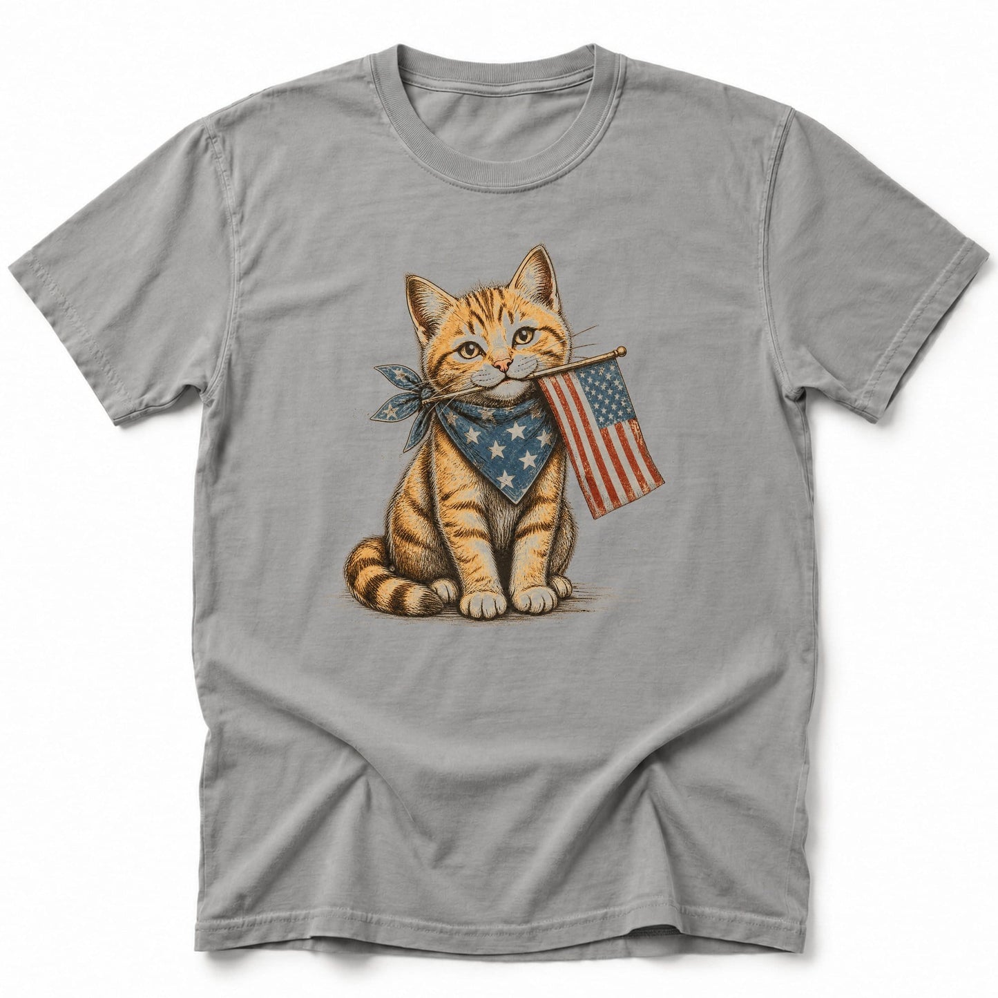 Red, White & Mew T-Shirt Grey / S 20139980953762439506 T-Shirt