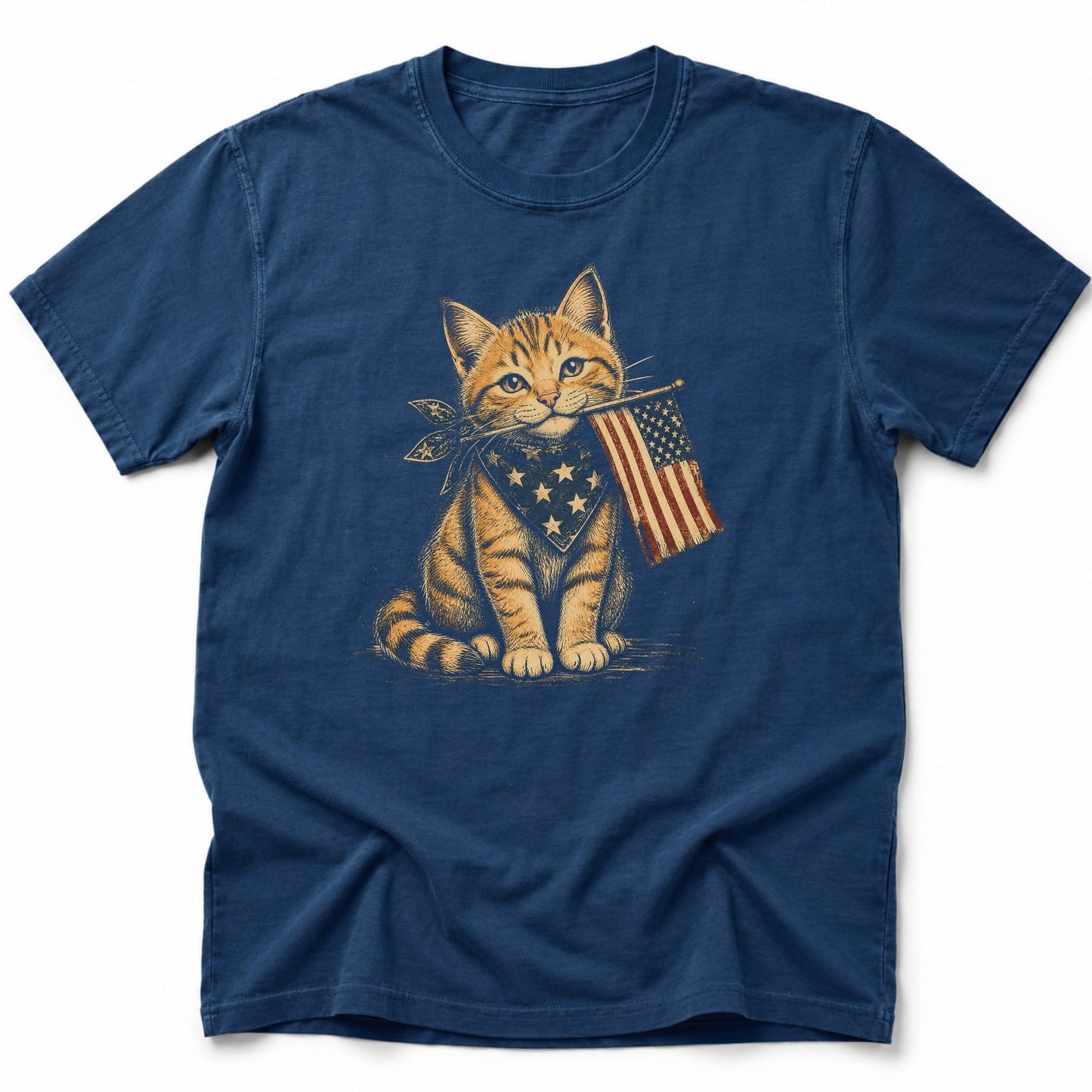 Red, White & Mew T-Shirt Navy / S 26511837404434772266 T-Shirt