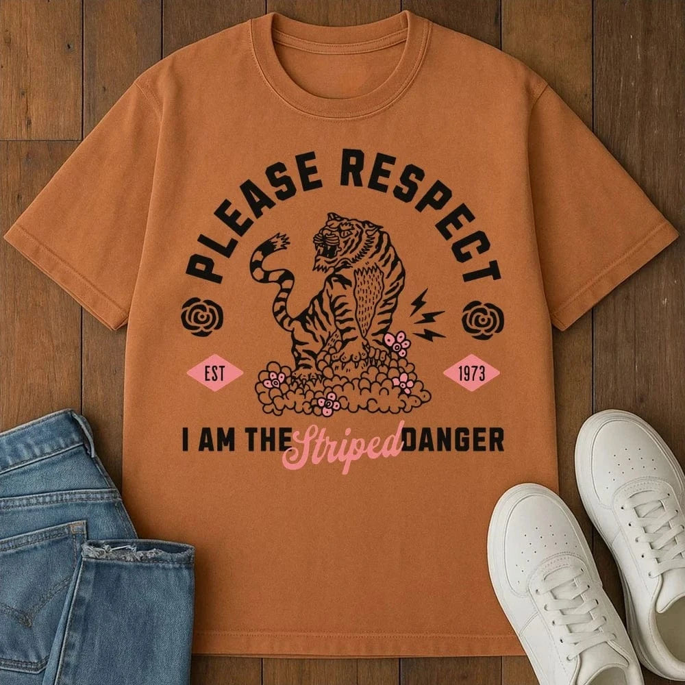 Respect Striped Danger T-Shirt Yam / S 29031298949655887073 T-Shirt