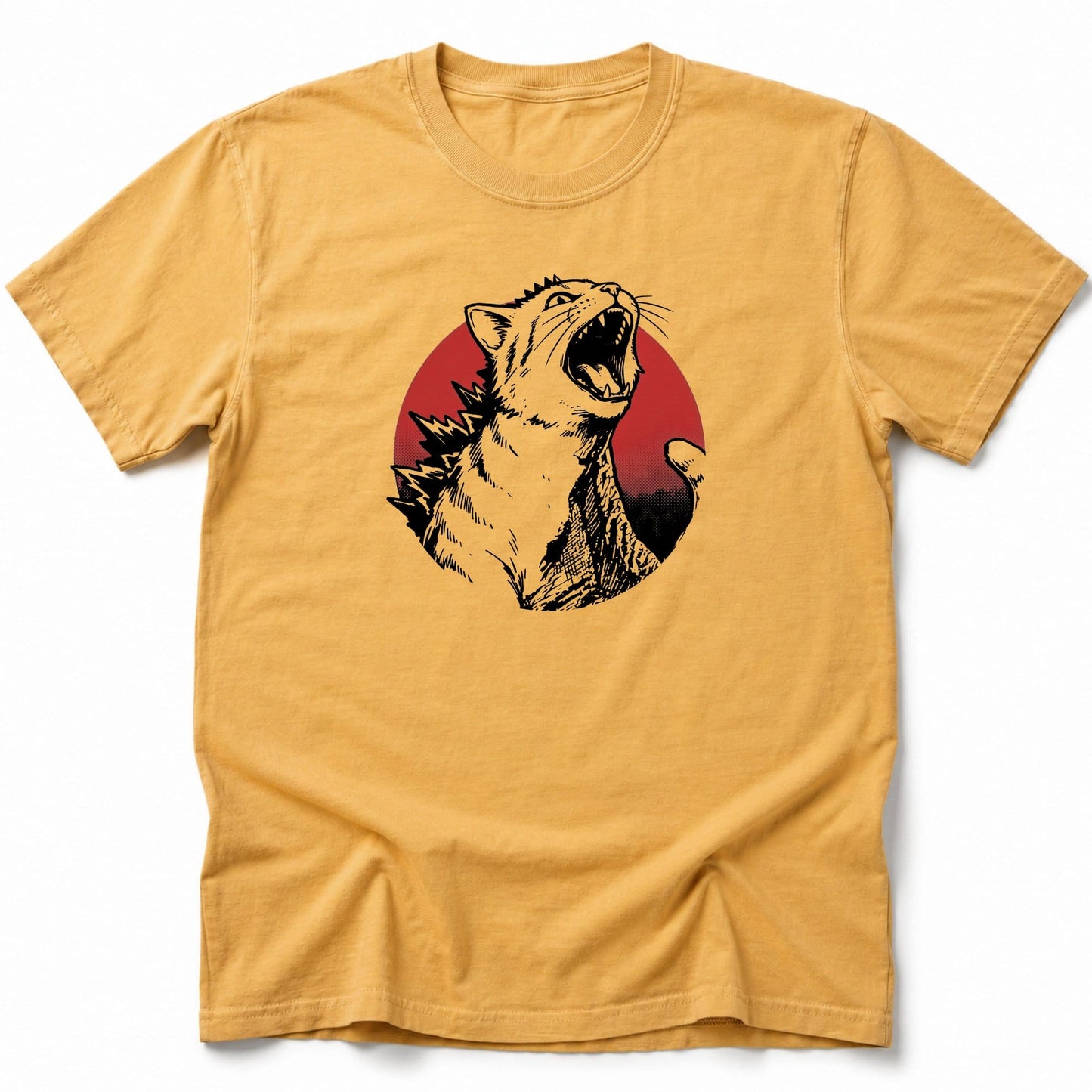 Rising Kyattojira Meow T-Shirt Mustard / S 33839156592831190017 T-Shirt