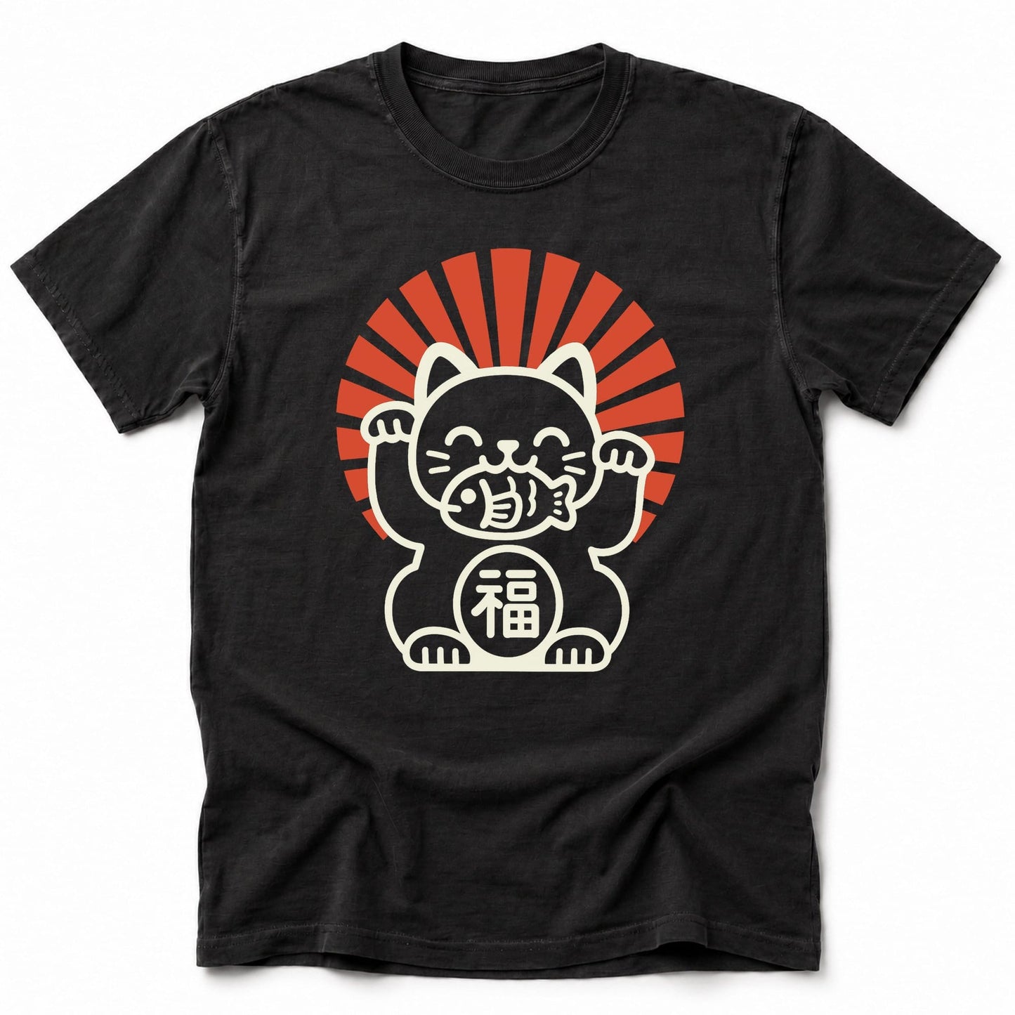 Rising Maneki T-Shirt Black / S 66040563875909648342 T-Shirt