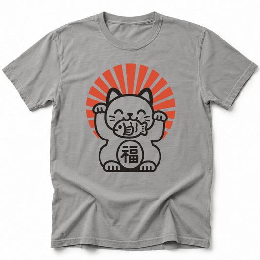 Rising Maneki T-Shirt Grey / S 10212315034282909149 T-Shirt