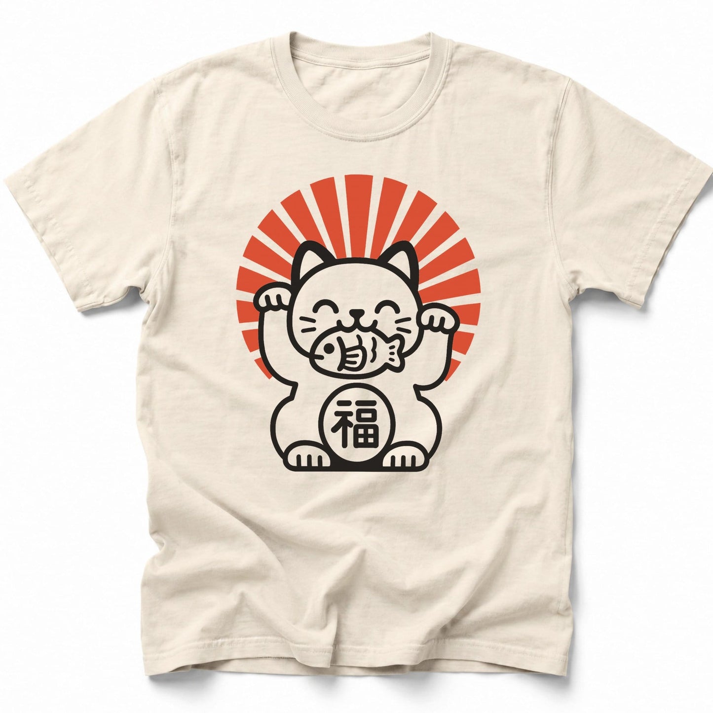 Rising Maneki T-Shirt Ivory / S 11226439648608197554 T-Shirt