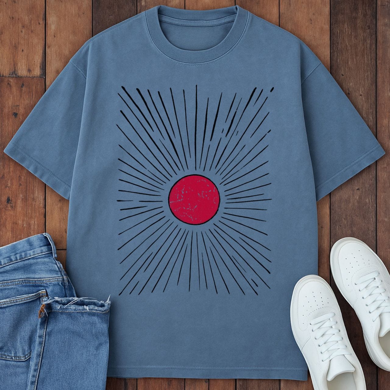 Rising Radiance T-Shirt Blue Jean / S 56715156746645581996 T-Shirt