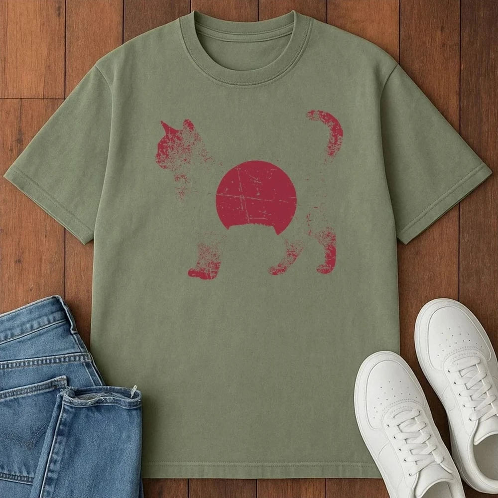 Rising Sun Cat T-Shirt Moss / S 16293472124339140233 T-Shirt