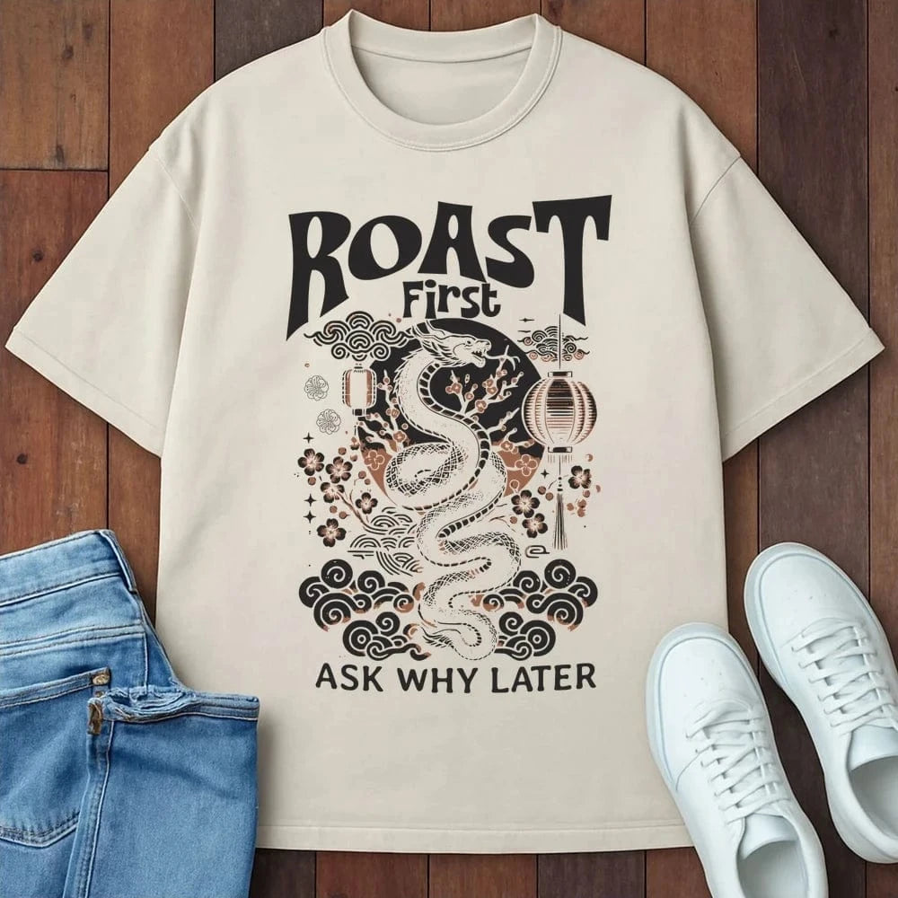 Roast First T-Shirt Ivory / S 78468499963841053703 T-Shirt