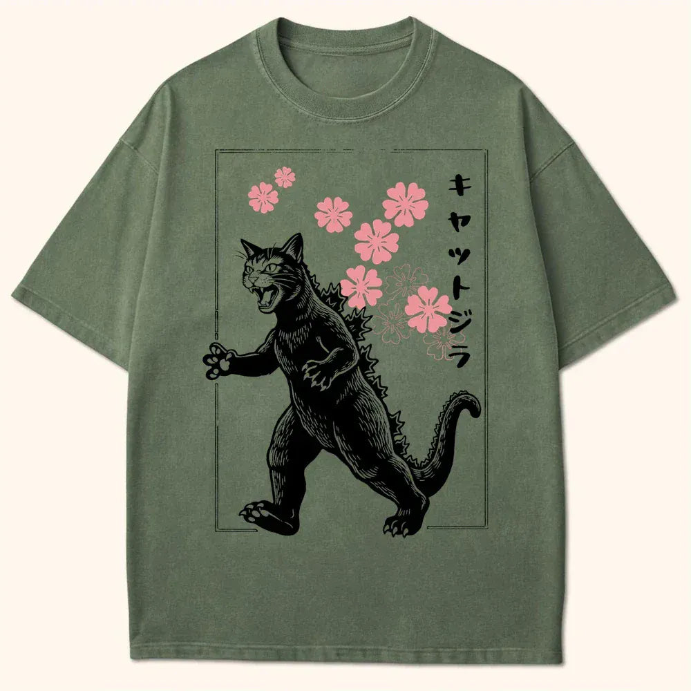 Sakura Kyattojira T-Shirt Moss / S 22226854496872397129 T-Shirt