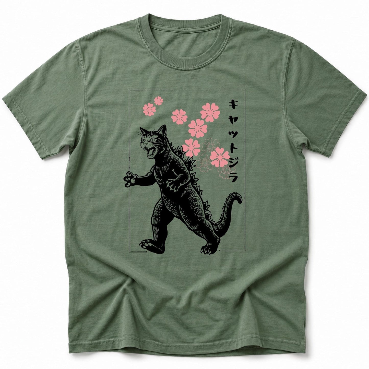 Sakura Kyattojira T-Shirt Moss / S 22226854496872397129 T-Shirt