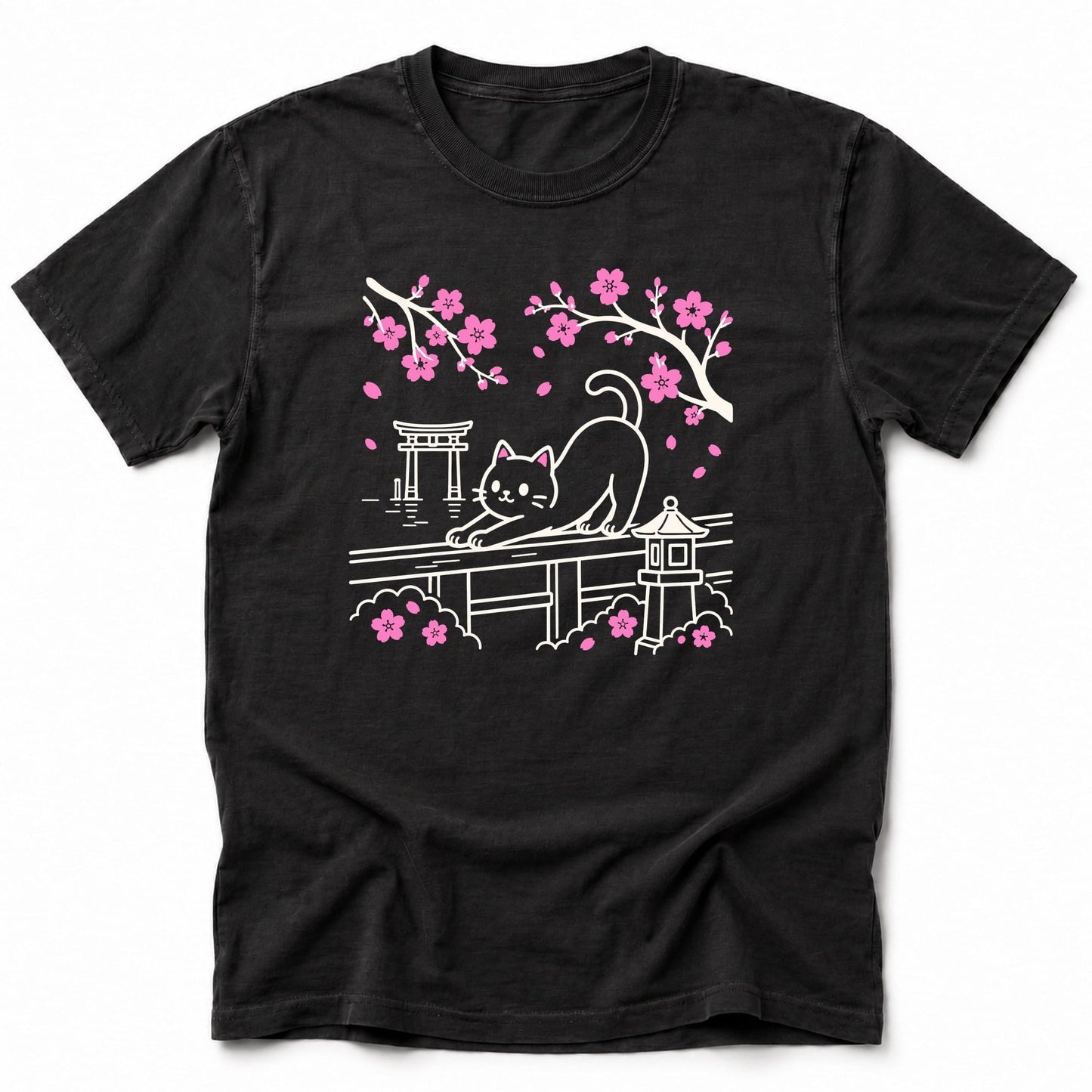 Sakura Stretch T-Shirt Black / S 24967107159679443664 T-Shirt