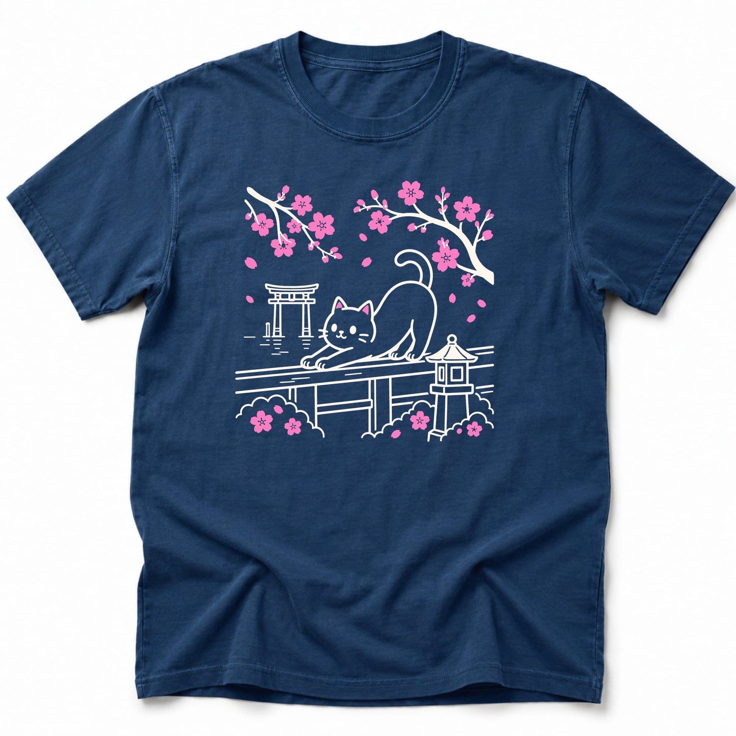 Sakura Stretch T-Shirt Navy / S 22175308853118850709 T-Shirt