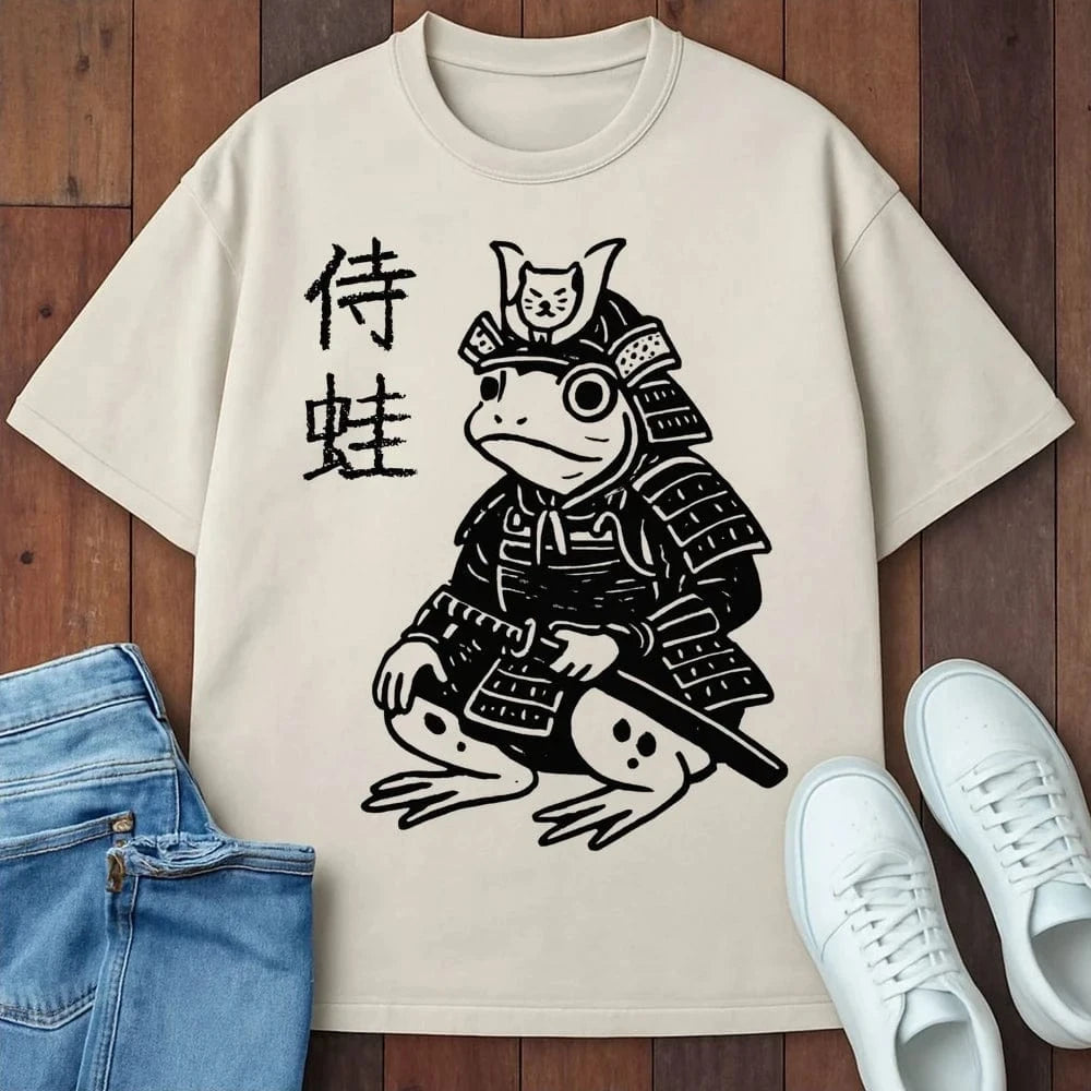 Samurai Frog T-Shirt Ivory / S 15393989838516824007 T-Shirt