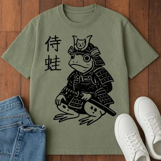 Samurai Frog T-Shirt Moss / S 81767454521555697366 T-Shirt