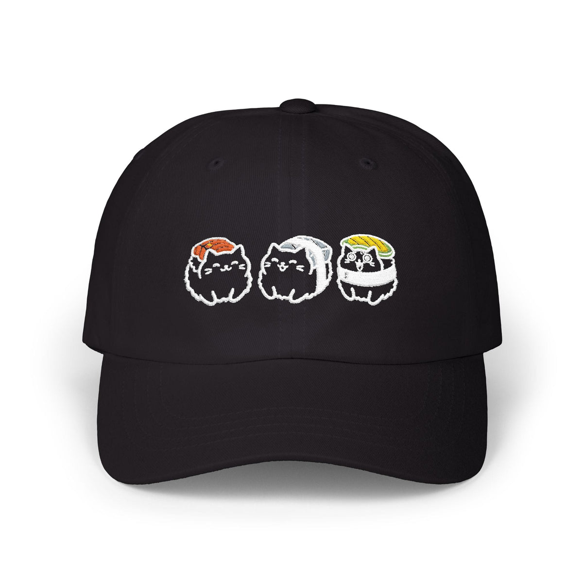 Seaweed Chokku Embroidered Classic Cap — Black & Navy Black / One size 88049877123225228030 Hats