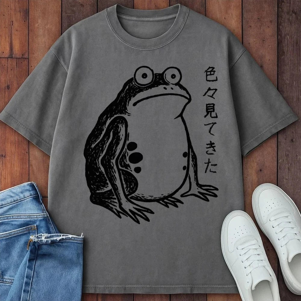 Seen Things Frog T-Shirt Grey / S 51675484864166879718 T-Shirt