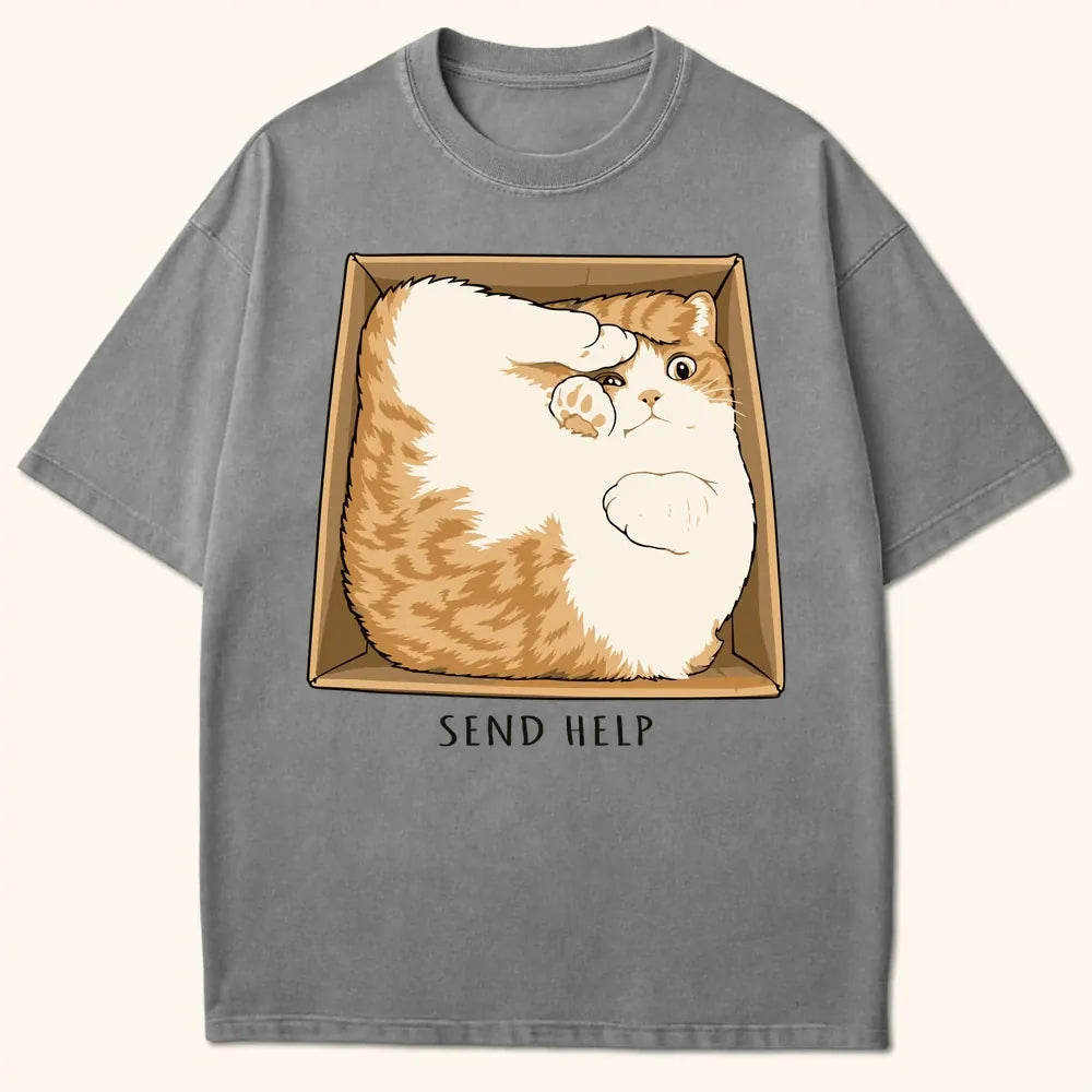 Send Help T-Shirt Grey / S 27260406288455623006 T-Shirt