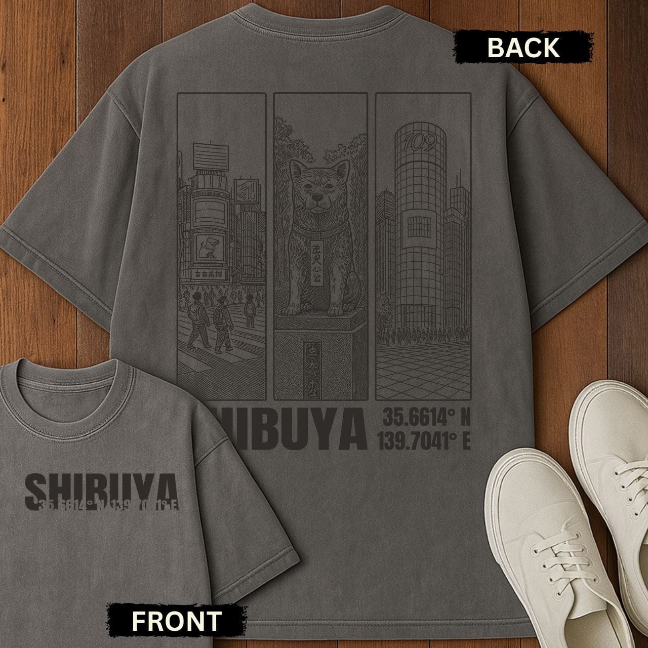 Shibuya Coords T-Shirt Grey / S 13445988521831096107 T-Shirt