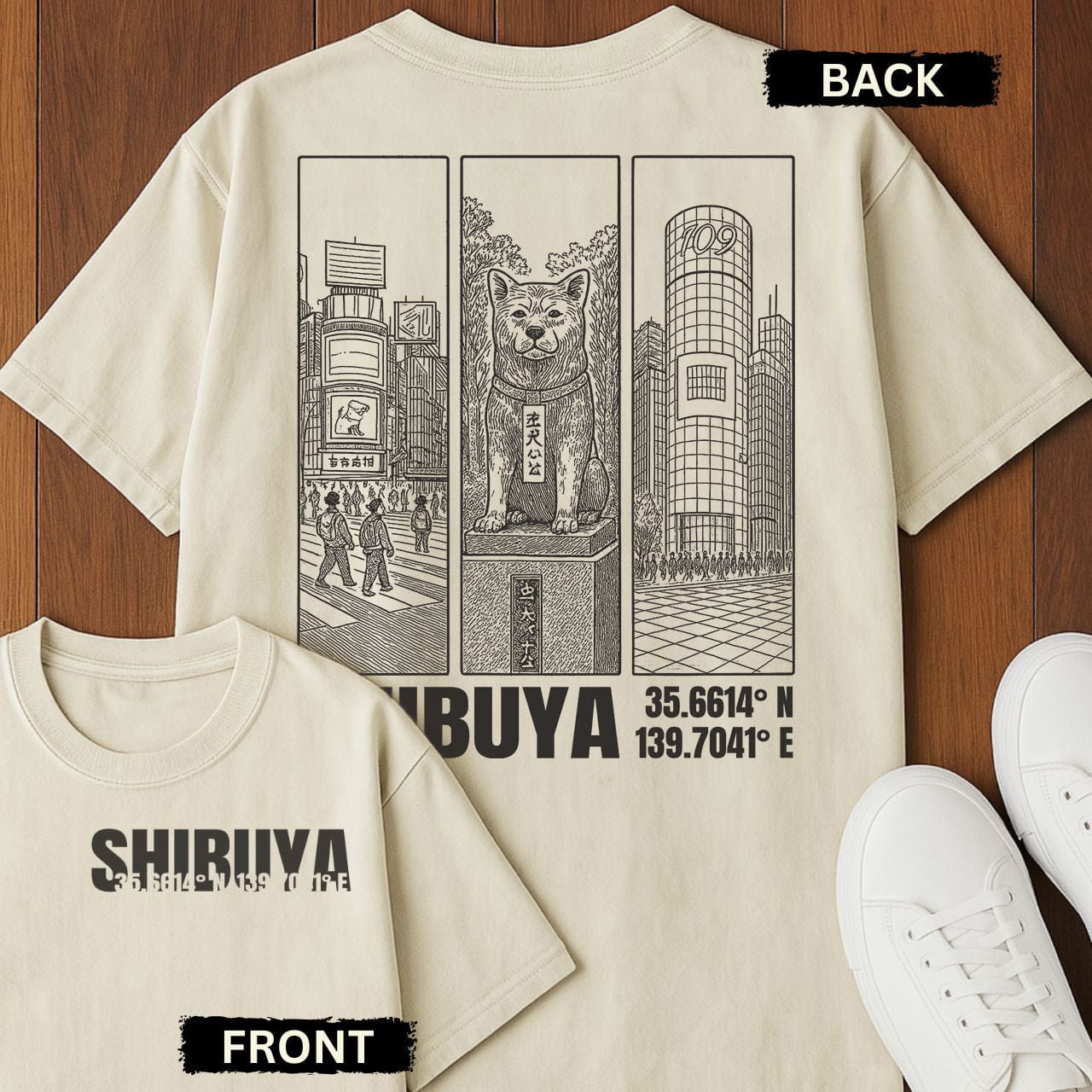 Shibuya Coords T-Shirt Ivory / S 22744434276333382439 T-Shirt