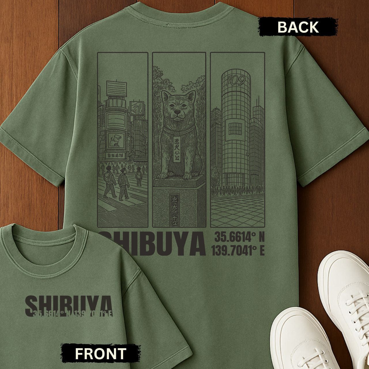 Shibuya Coords T-Shirt Moss / S 15880873707679413922 T-Shirt