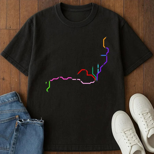 Shinkansen Line T-Shirt Black / S 19039280382852078083 T-Shirt