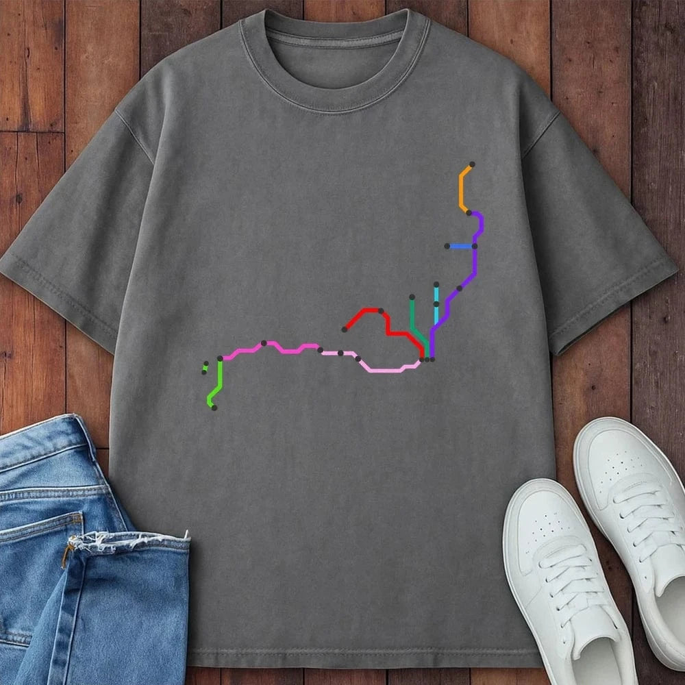 Shinkansen Line T-Shirt Grey / S 15120110294760016435 T-Shirt