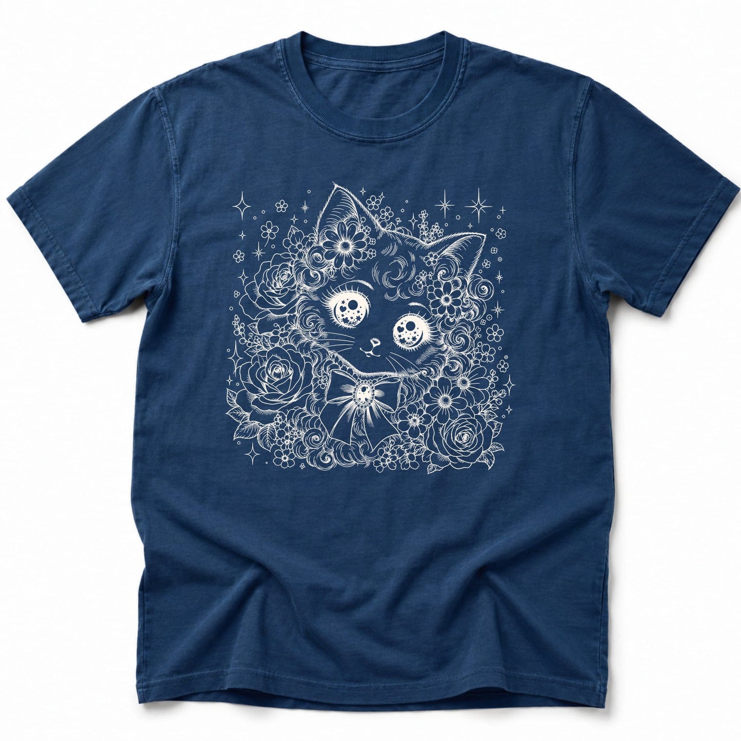 Shoujo Cat T-Shirt Navy / S 12817375280602280348 T-Shirt