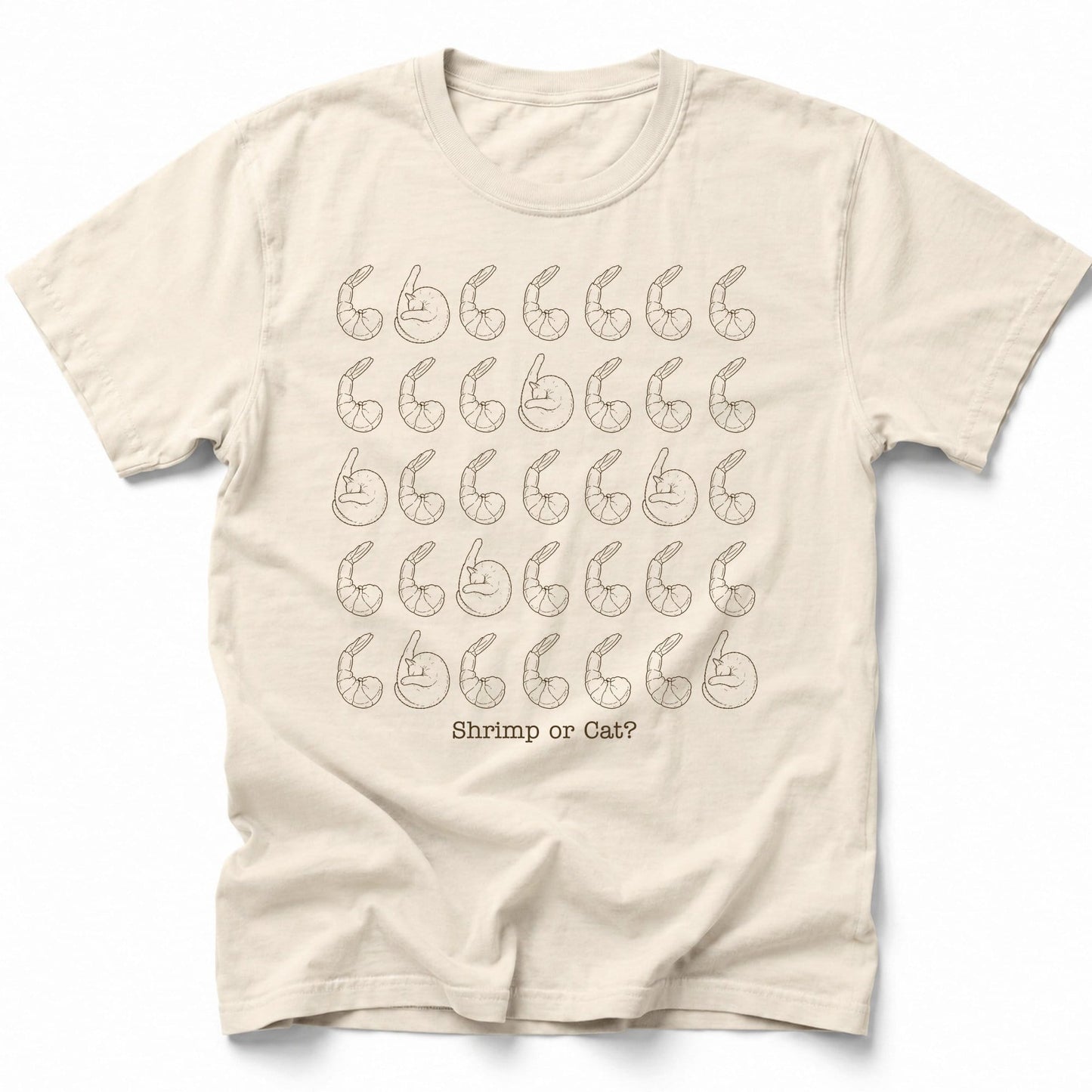 Shrimp or Cat Bespoke T-Shirt Ivory / S 23976942616347271290 T-Shirt