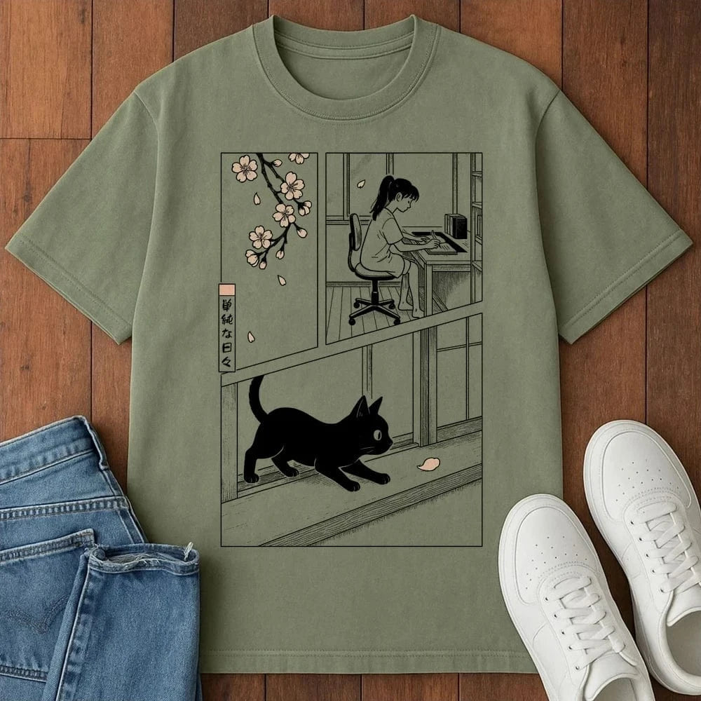 Simple Days T-Shirt Moss / S 33946099614163343156 T-Shirt