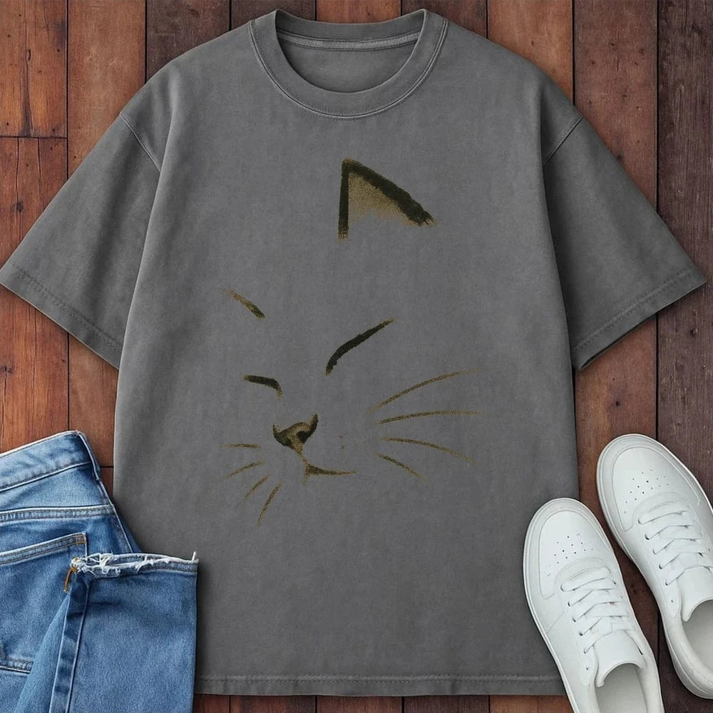 Sleepy Purr T-Shirt Grey / S 29323900832873365740 T-Shirt