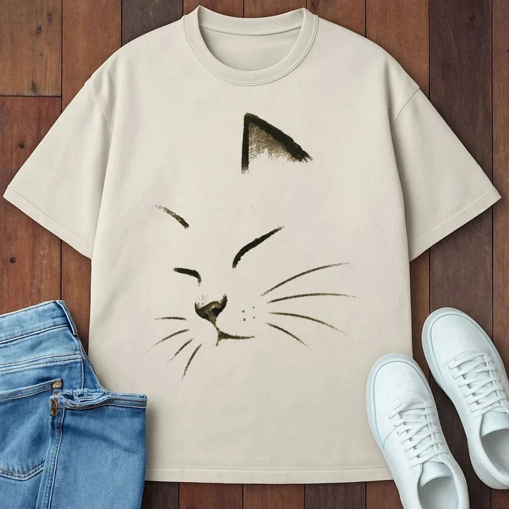 Sleepy Purr T-Shirt Ivory / S 28525587319481547704 T-Shirt