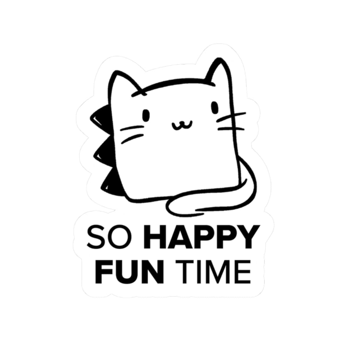 🐾 So Happy Fun Time Logo — Mini Sticker (2"x2") 2" × 2" / White 22053569460097611570 Paper products