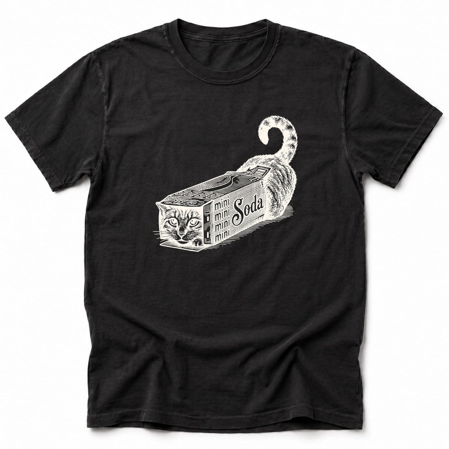 Soda Box Cat T-Shirt Black / S 23020213704825661468 T-Shirt