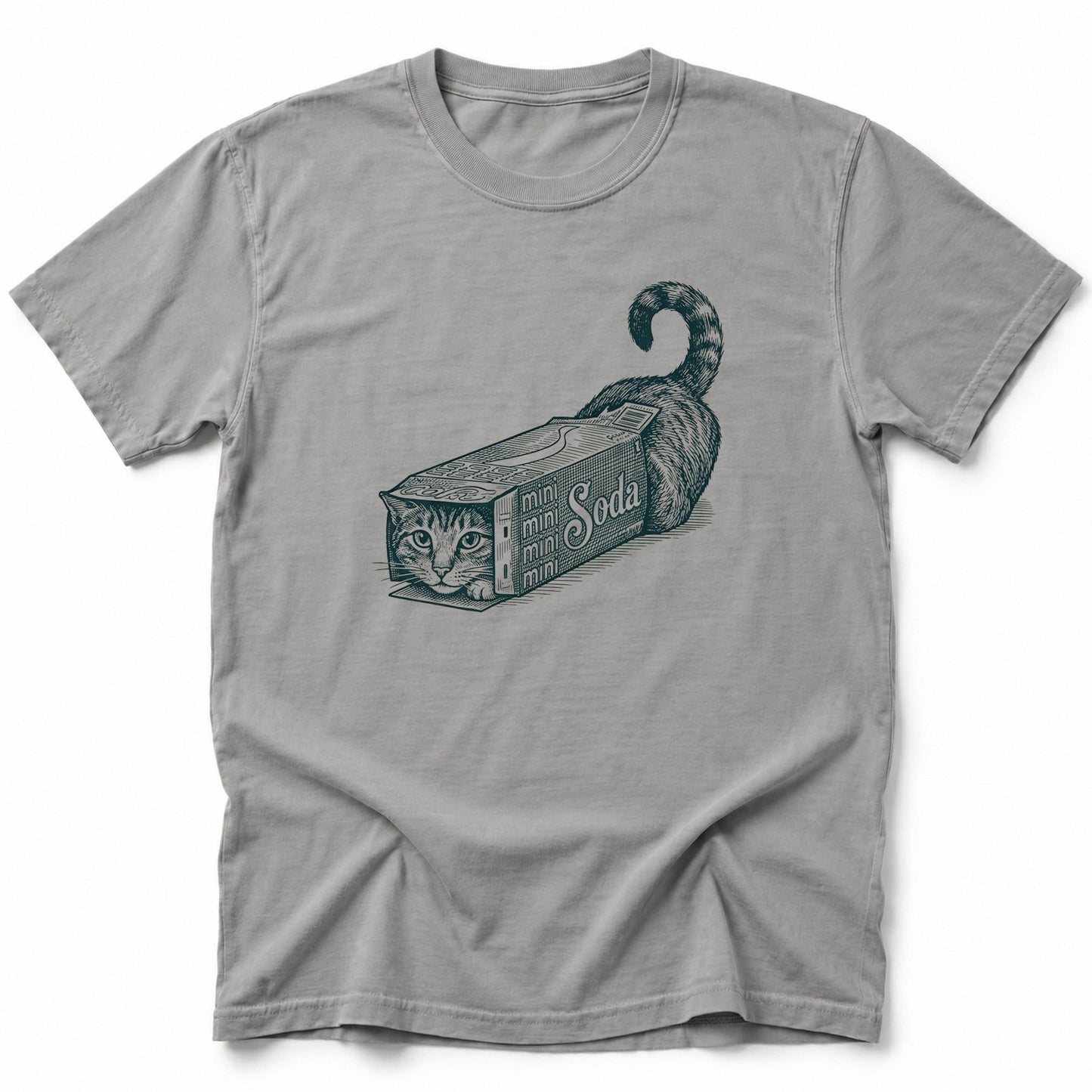 Soda Box Cat T-Shirt Grey / S 34213876189611489672 T-Shirt