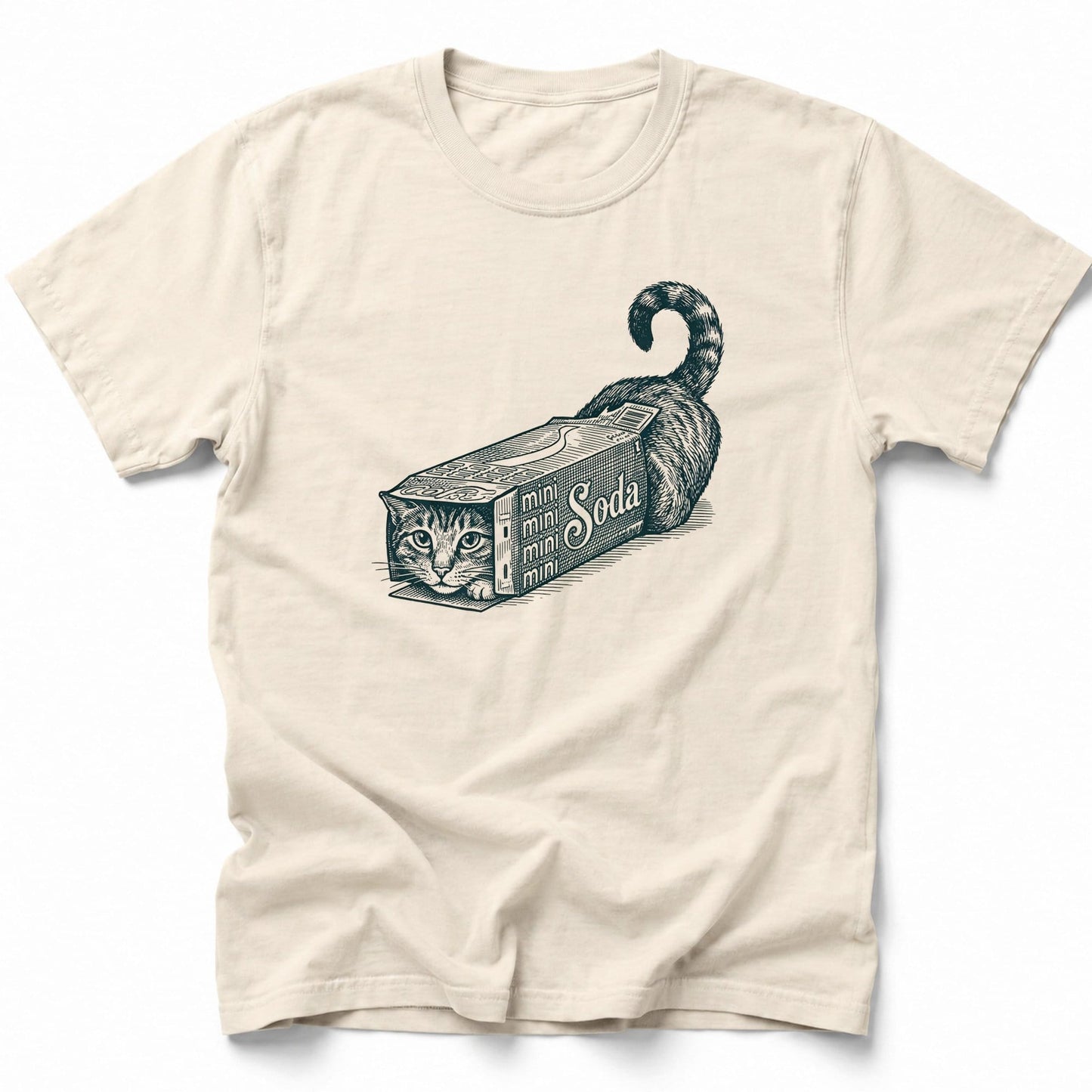 Soda Box Cat T-Shirt Ivory / S 30142379870593921605 T-Shirt