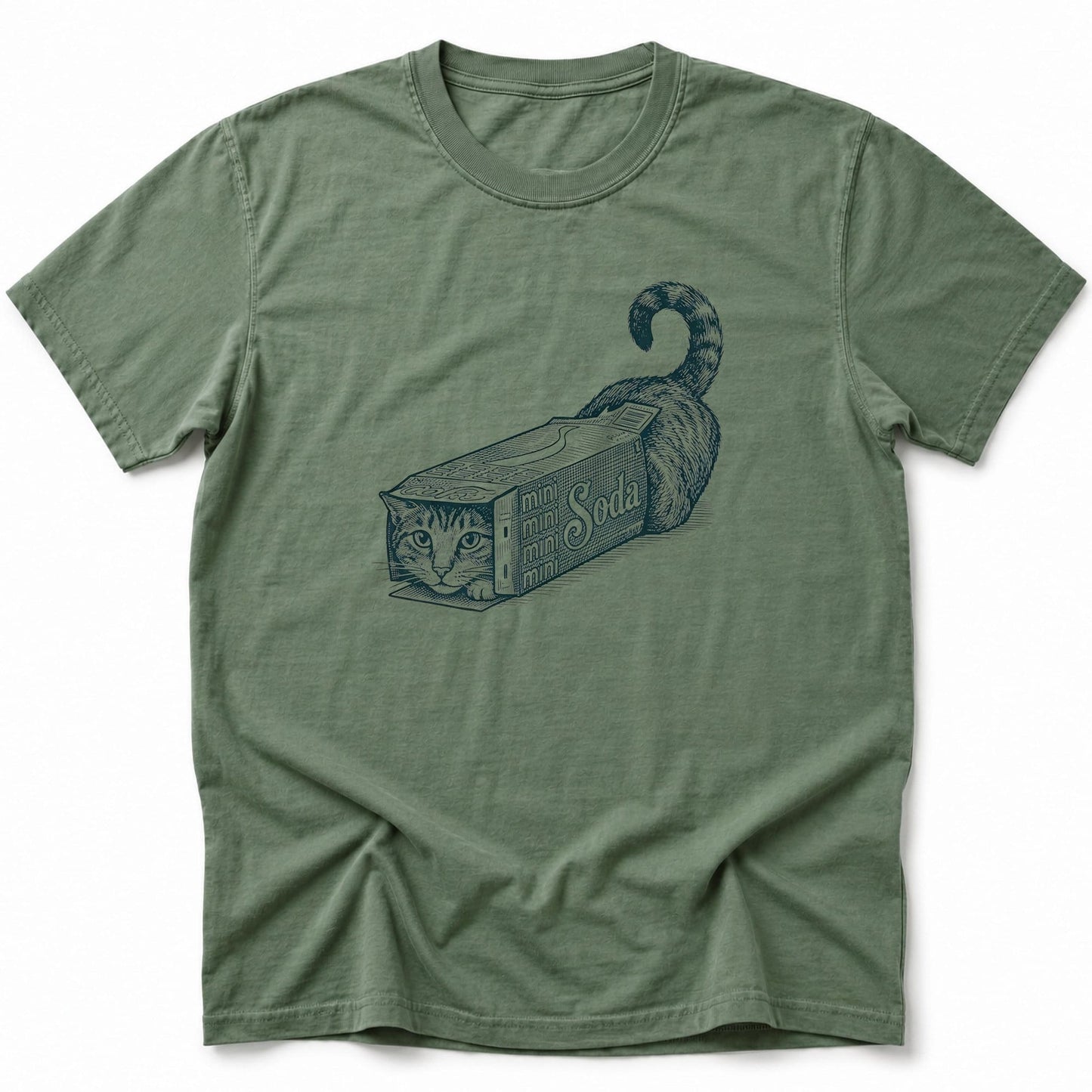 Soda Box Cat T-Shirt Moss / S 57926796204081283653 T-Shirt