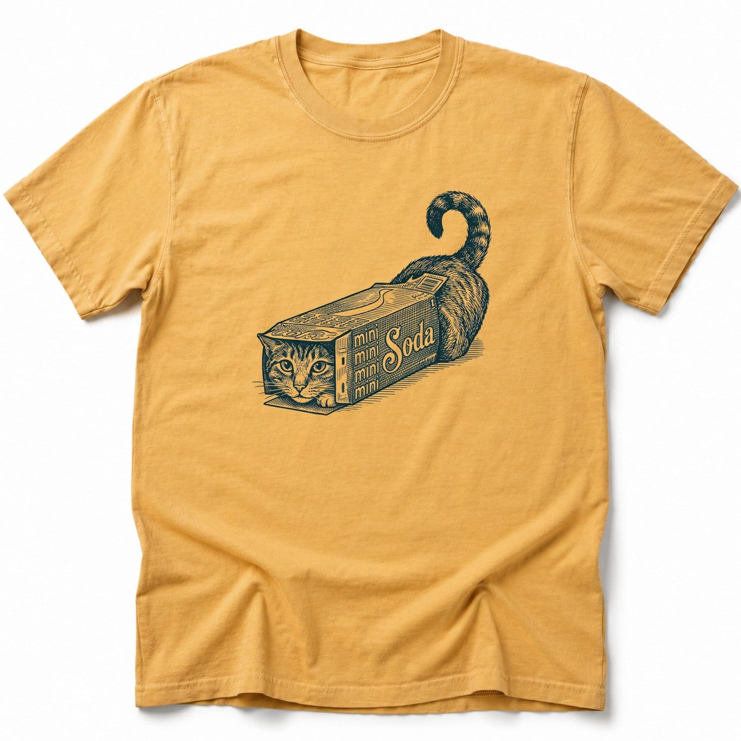 Soda Box Cat T-Shirt Mustard / S 18082228822610695484 T-Shirt