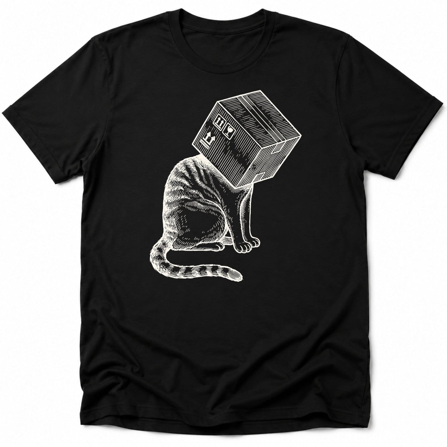 Space Ready Cat Box Everyday Softstyle Tee Black / S 23098373184200383130 T-Shirt