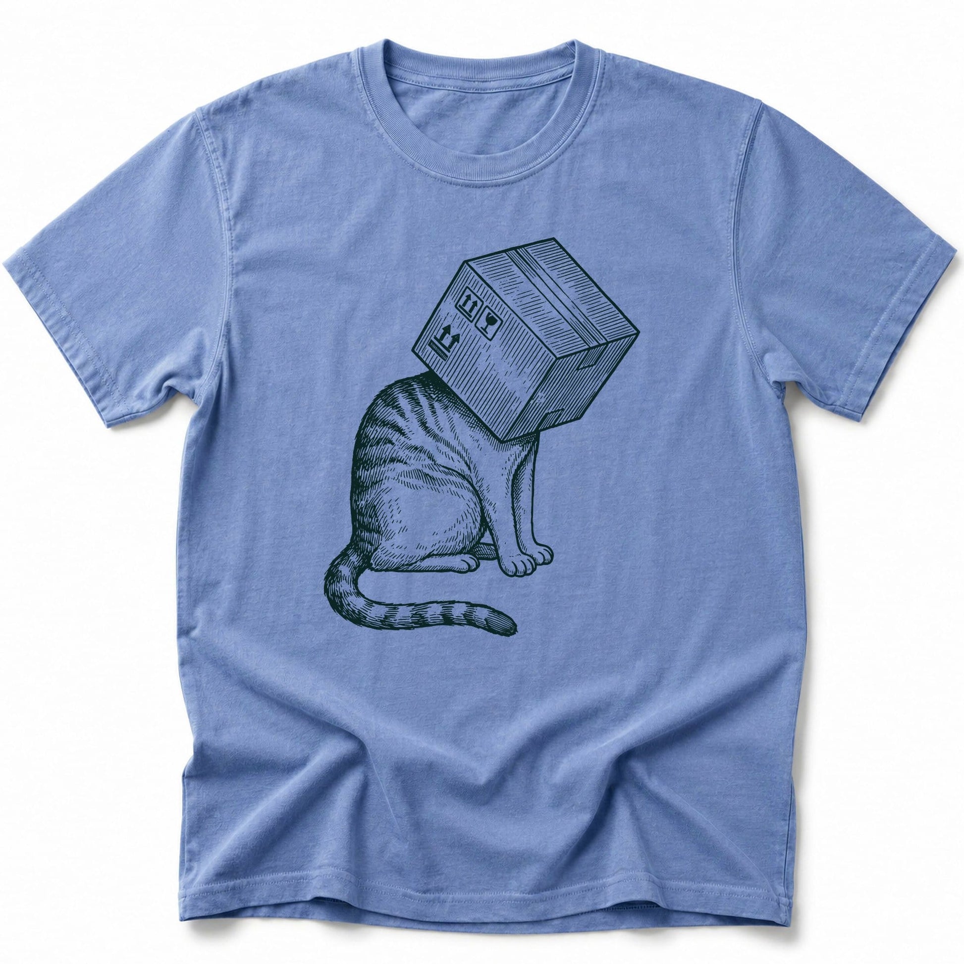 Space Ready Cat Box T-Shirt Blue Jean / S 23415315973839106970 T-Shirt
