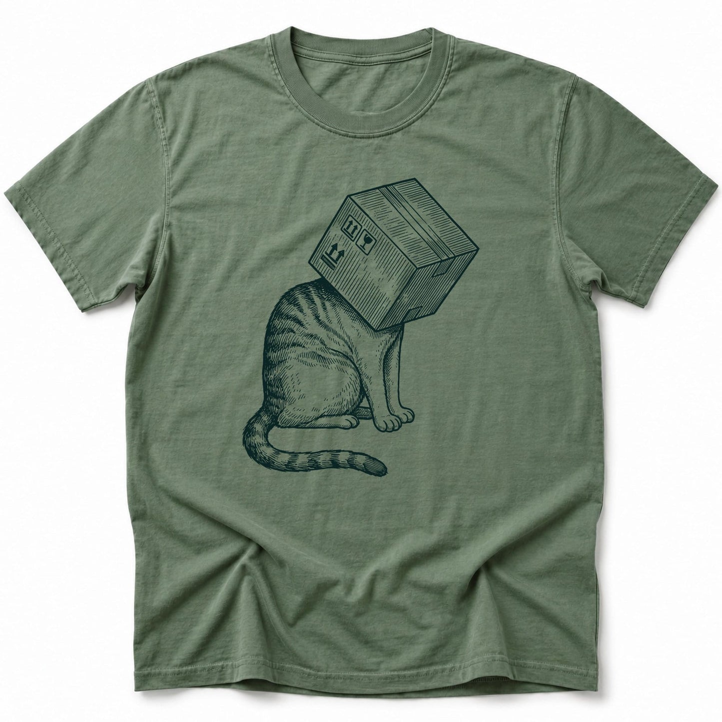 Space Ready Cat Box T-Shirt Moss / S 41548060048166435397 T-Shirt