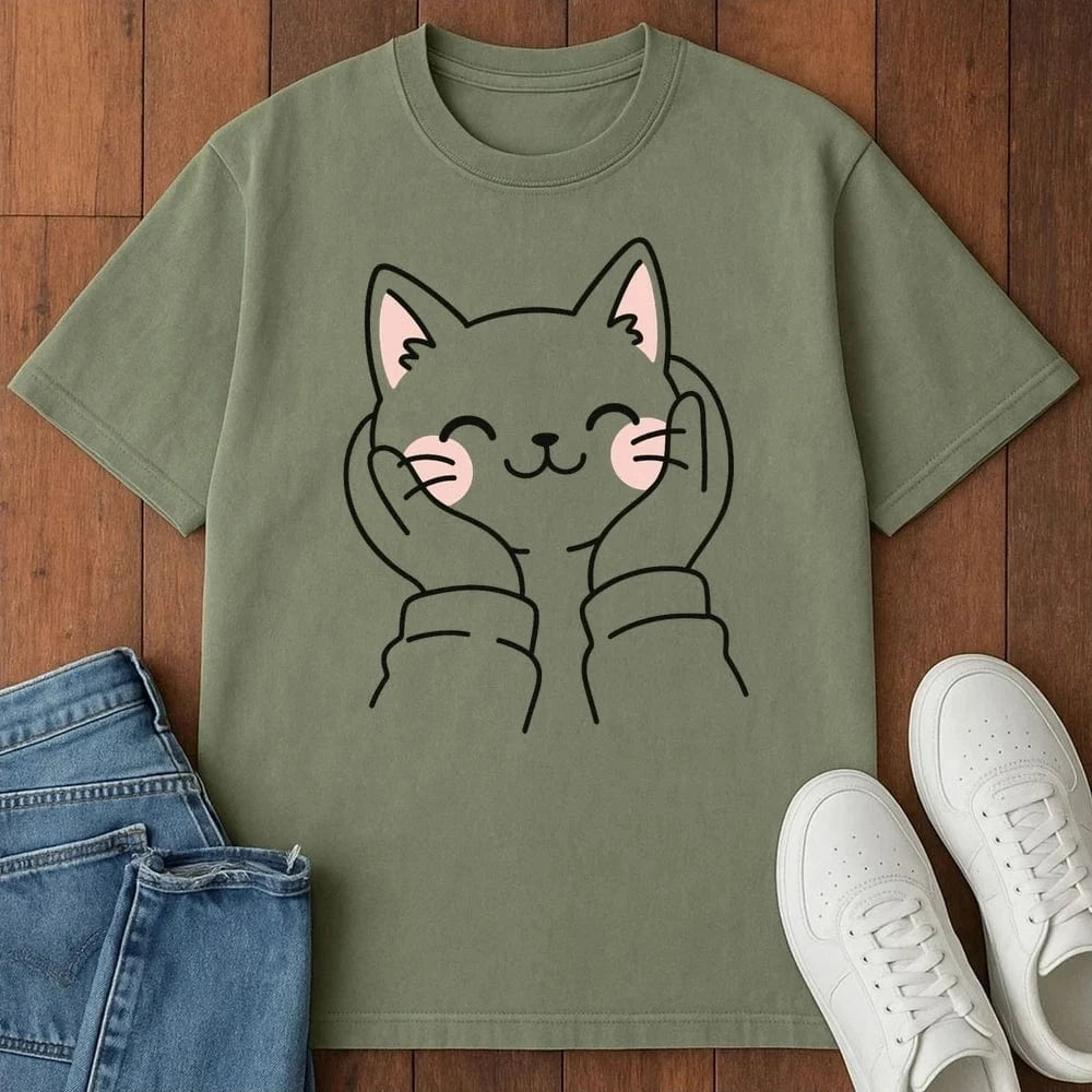 Squish Cat T-Shirt Moss / S 27058598139181817367 T-Shirt