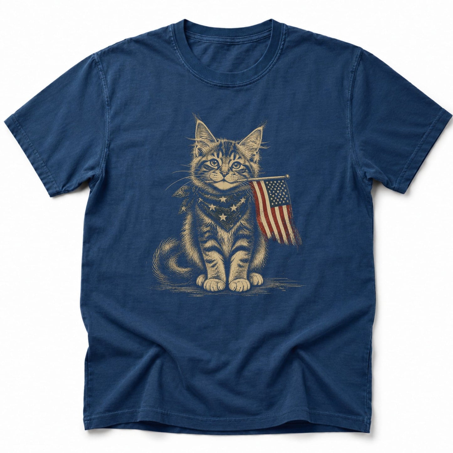 Star-Spangled Kitty T-Shirt Navy / S 31466537426092893722 T-Shirt