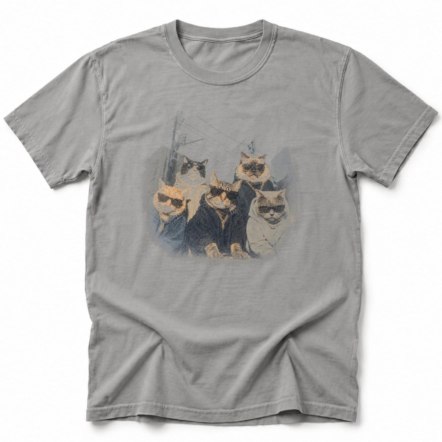 Streetwise Neko T-Shirt Grey / S 17924012664831721769 T-Shirt