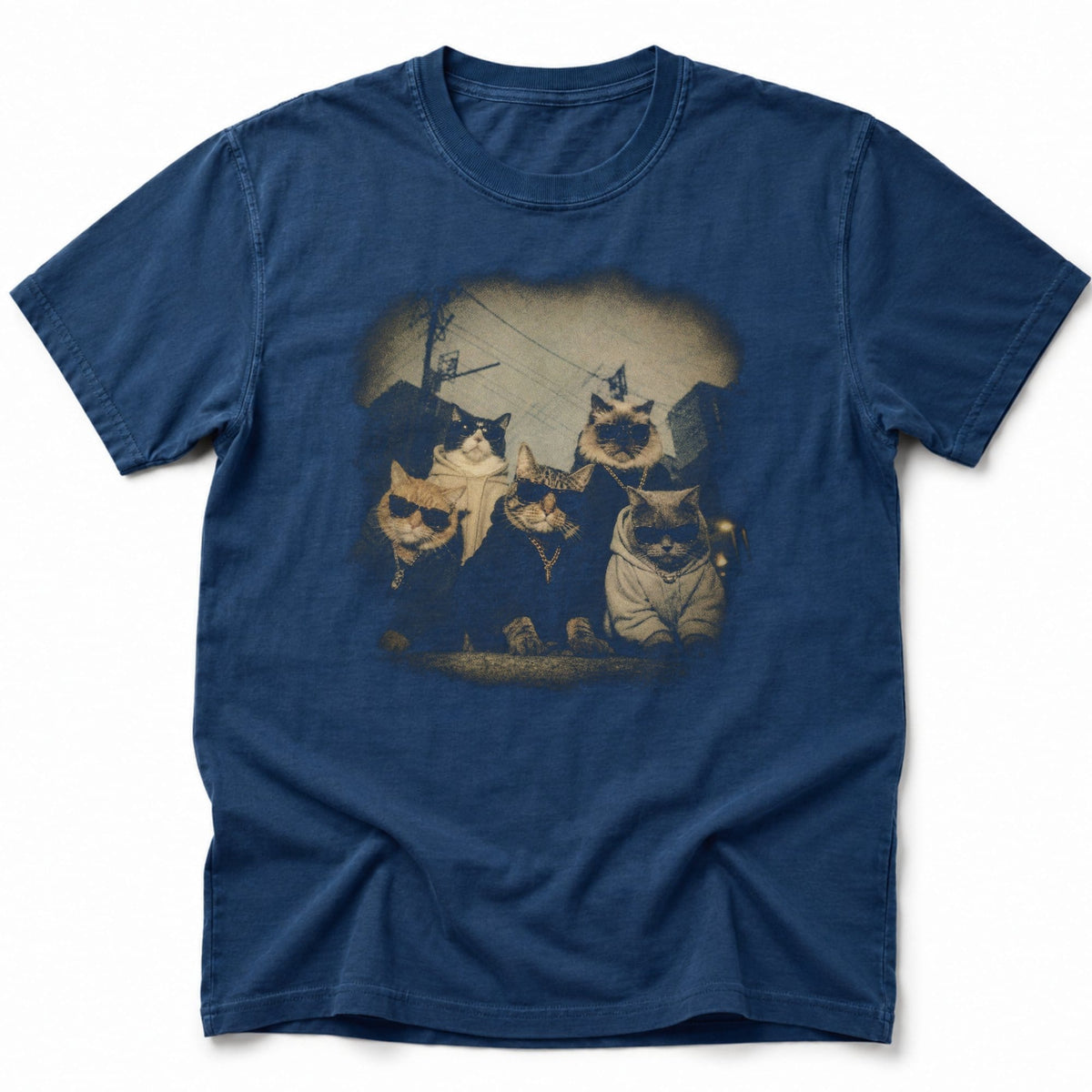 Streetwise Neko T-Shirt Navy / S 99806982644531108249 T-Shirt